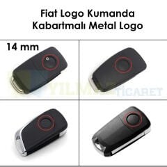 Fiat Kumanda Metal Alaşım Anahtarlık Logo Kabartmalı 3M Yüksek Kalite 14mm Anahtarlık Değildir