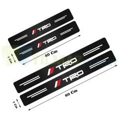 Toyota Trd Logo Karbon Kapı Eşiği Oto Sticker Etiket Yapıştırma Çıkartma 4 Parça