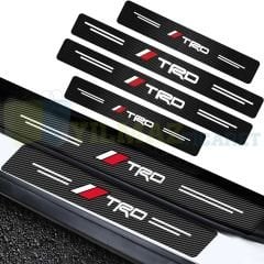 Toyota Trd Logo Karbon Kapı Eşiği Oto Sticker Etiket Yapıştırma Çıkartma 4 Parça