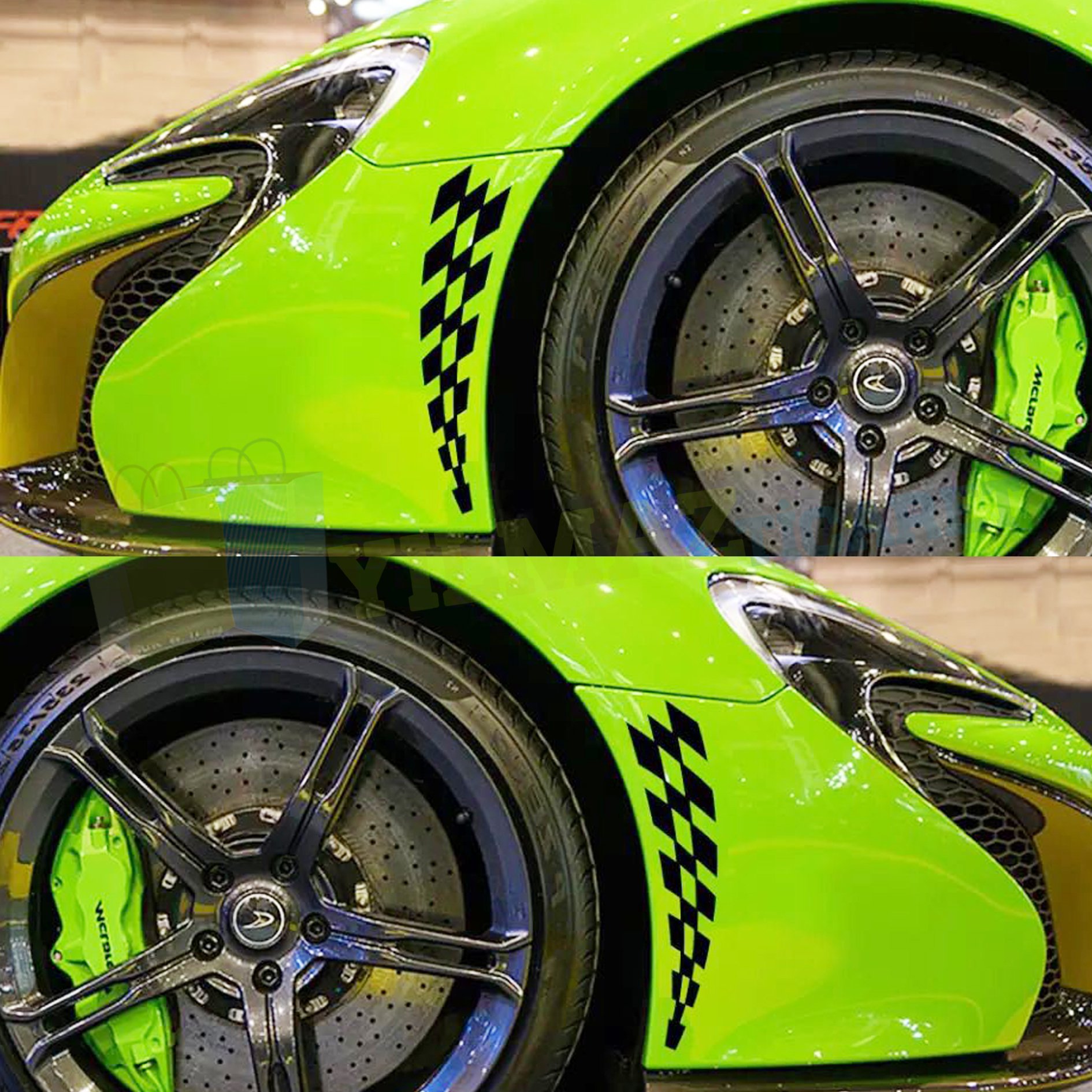 Dama Araba Ön Tampon Oto Sticker Yapıştırma Etiket Çıkartma 2 Adet