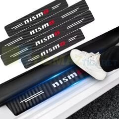 Nissan Nismo Logo Karbon Kapı Eşiği Oto Sticker Etiket Yapıştırma Çıkartma 4 Parça