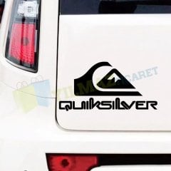Quiksilver Logo Yazı Oto Sticker Yapıştırma Araba Etiket 2 Adet