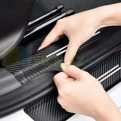 Mitsubishi Logo Karbon Kapı Eşiği Oto Sticker Etiket Yapıştırma Çıkartma 4 Parça