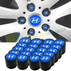 Hyundai Logo Bijon Kapağı Geçme Sert Plastik 16 mm 20 Adet