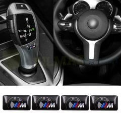 BMW M Logo Torpido Direksiyon Jant Vites Damla Sticker Etiket Yapıştırma 2 Adet