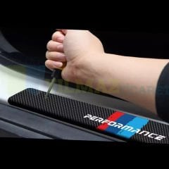 Bmw M Performance Karbon Kapı Eşiği Koruma Oto Sticker Araba Etiket Yapıştırma 4 Parça