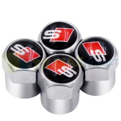 Audi S Line Logo Sibop Kapağı 1 Takım (4 Adet) Plastik Kaliteli