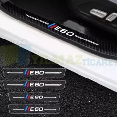 Bmw M E60 Arma Karbon Kapı Eşiği Koruma Araba Etiket Oto Sticker 4 Parça