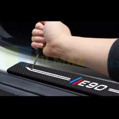 Bmw M E90 Arma Karbon Kapı Eşiği Koruma Araba Etiket Oto Sticker 4 Parça