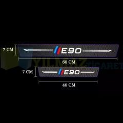 Bmw M E90 Arma Karbon Kapı Eşiği Koruma Araba Etiket Oto Sticker 4 Parça