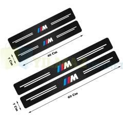 Bmw M Logo Arma Karbon Kapı Eşiği Koruma Oto Sticker 4 Parça