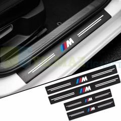 Bmw M Logo Arma Karbon Kapı Eşiği Koruma Oto Sticker 4 Parça