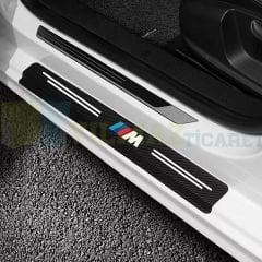 Bmw M Logo Arma Karbon Kapı Eşiği Koruma Oto Sticker 4 Parça