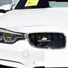 Bmw AC Schnitzer Vidalı Ön Panjur Izgara Logo Metal Kırmızı-Siyah