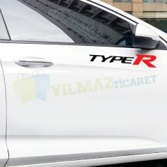 Honda Typer Yan Kapı Altı Oto Sticker Yapıştırma Etiket 2 Adet