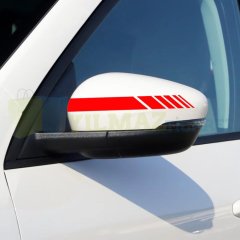Yan Ayna Kapağı Şerit Araba Oto Sticker Araba Yapıştırma Araç Çıkartma Etiket 3 Çift