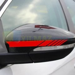 Yan Ayna Kapağı Şerit Araba Oto Sticker Araba Yapıştırma Araç Çıkartma Etiket 3 Çift
