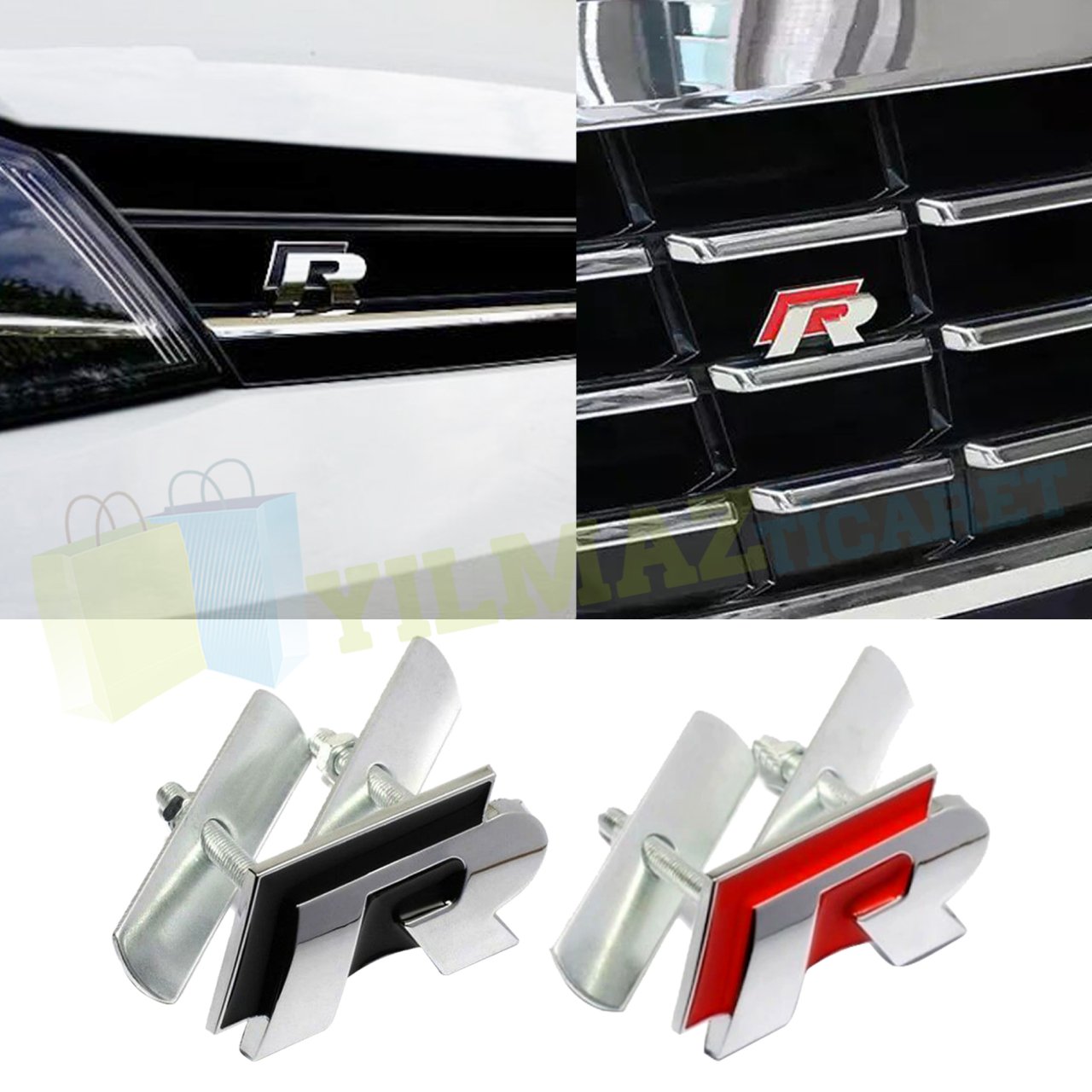 Volkswagen R Panjur Logo Vidalı Golf Passat Polo Jetta Çelik