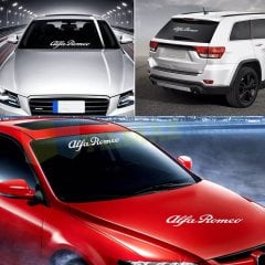 Alfa Romeo Yazı Ön Arka Cam Oto Sticker Araba Yapıştırma 1 Adet