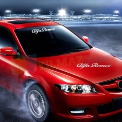 Alfa Romeo Yazı Ön Arka Cam Oto Sticker Araba Yapıştırma 1 Adet