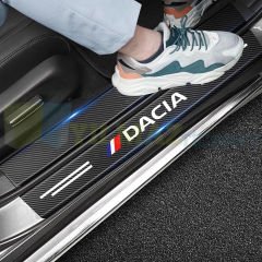 Dacia Karbon Kapı Eşiği Koruma Oto Sticker Etiket 4 Parça
