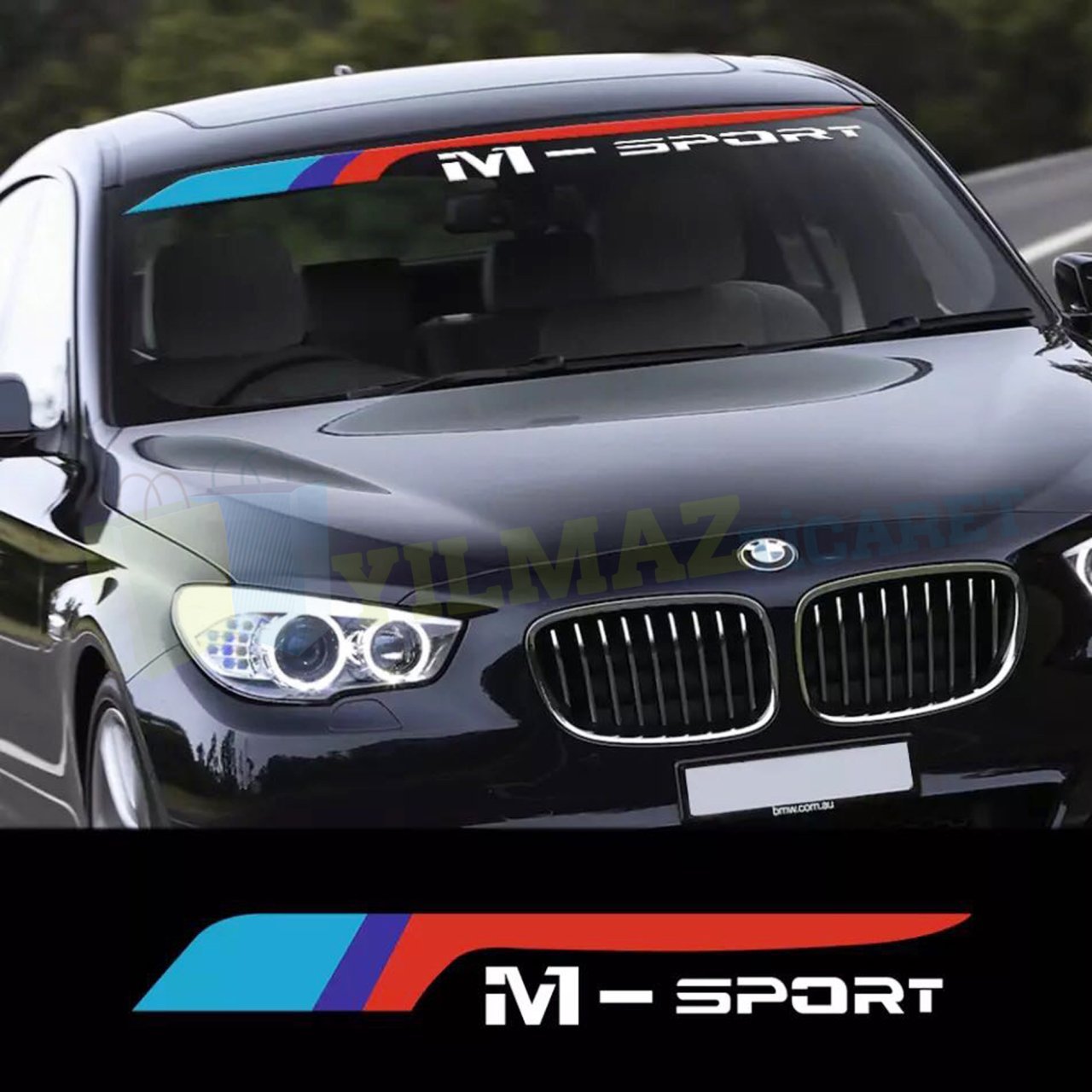 Bmw M Sport Ön Cam Oto Sticker Araba Yapıştırma Etiket Çıkartma