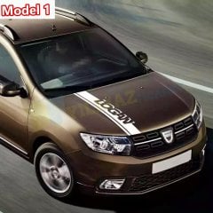 Dacia Logan Ön Kaput Şerit Oto Sticker Araba Yapıştırma Etiket
