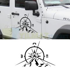 Karavan Çekme Pusula Dağ Off Road Oto Sticker Yapıştırma Etiket