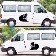 Palmiye Ağacı Karavan Oto Sticker Çıkartma Yapıştırma 1 Çift