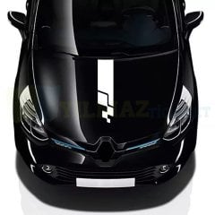 Renault Clio Megan Kadjar Ön Kaput Şerit Oto Sticker Yapıştırma Araç Çıkartma Araba Etiket