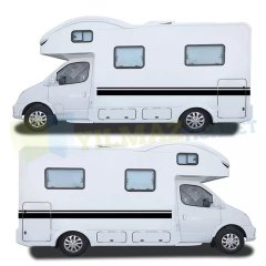 Karavan Çekme Şerit Oto Sticker Yapıştırma 5Parça Modifiye Etiket