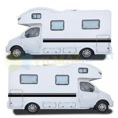 Karavan Çekme Şerit Oto Sticker Yapıştırma 5Parça Modifiye Etiket