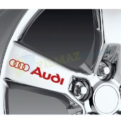 Audi Logo Ayna Jant Tekerlek Oto Sticker Etiket Çıkartma 10 Ad