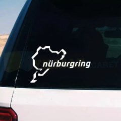 Nürburgring Depo Kapağı Bagaj Oto Sticker Yapıştırma Etiket
