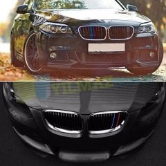 Bmw M Çizgi Şerit Panjur Ön Izgara Oto Sticker Yapıştırma Etiket