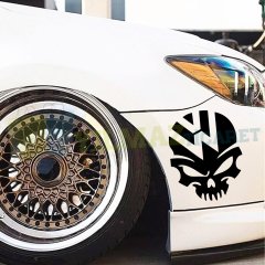 Volkswagen Logo Kurukafa Oto Sticker Tampon Kaput Bagaj Etiket Yapıştırma Kaliteli Folyo