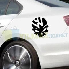 Volkswagen Logo Kurukafa Oto Sticker Tampon Kaput Bagaj Etiket Yapıştırma Kaliteli Folyo