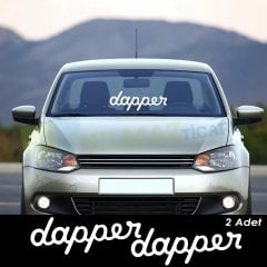 Dapper Ön Cam Oto Sticker Araba Yapıştırma Etiket Çıkartma 2 Adet