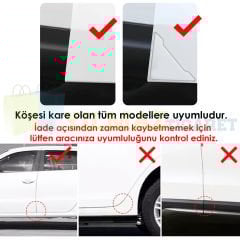 Audi Ford Volkswagen Hyundai Mercedes Nissan Bmw Fiat Toyota Kia Dacia Renault Araç Kapı Kenar Köşe Koruyucu Silikon Damla Etiket 4 Adet