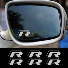 Volkswagen Golf Passat Tiguan R Logo Ayna İçi Oto Sticker Yapıştırma Çıkartma 6 Adet Kaliteli