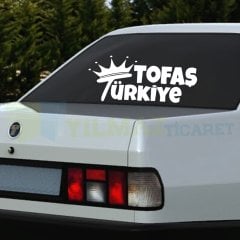 Tofaş Türkiye Kral Taç Oto Sticker Cam Tampon Kaput Yapıştırma Araba Etiket Kaliteli Folyo