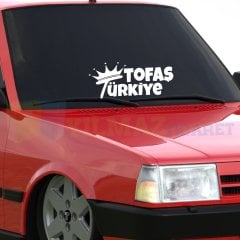 Tofaş Türkiye Kral Taç Oto Sticker Cam Tampon Kaput Yapıştırma Araba Etiket Kaliteli Folyo
