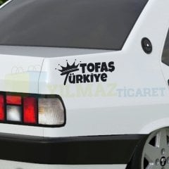 Tofaş Türkiye Kral Taç Oto Sticker Cam Tampon Kaput Yapıştırma Araba Etiket Kaliteli Folyo