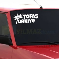 Tofaş Türkiye Kral Taç Oto Sticker Cam Tampon Kaput Yapıştırma Araba Etiket Kaliteli Folyo