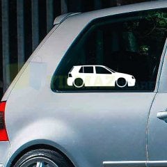 Volkswagen Golf 4 Basık Araç Oto Sticker Etiket Yapıştırma 2 Adet