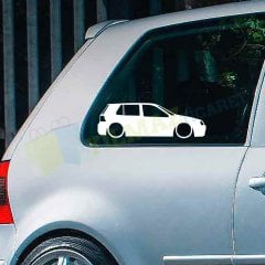 Volkswagen Golf 4 Basık Araç Oto Sticker Etiket Yapıştırma 2 Adet