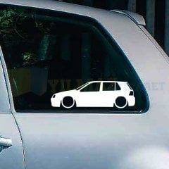 Volkswagen Golf 4 Basık Araç Oto Sticker Etiket Yapıştırma 2 Adet