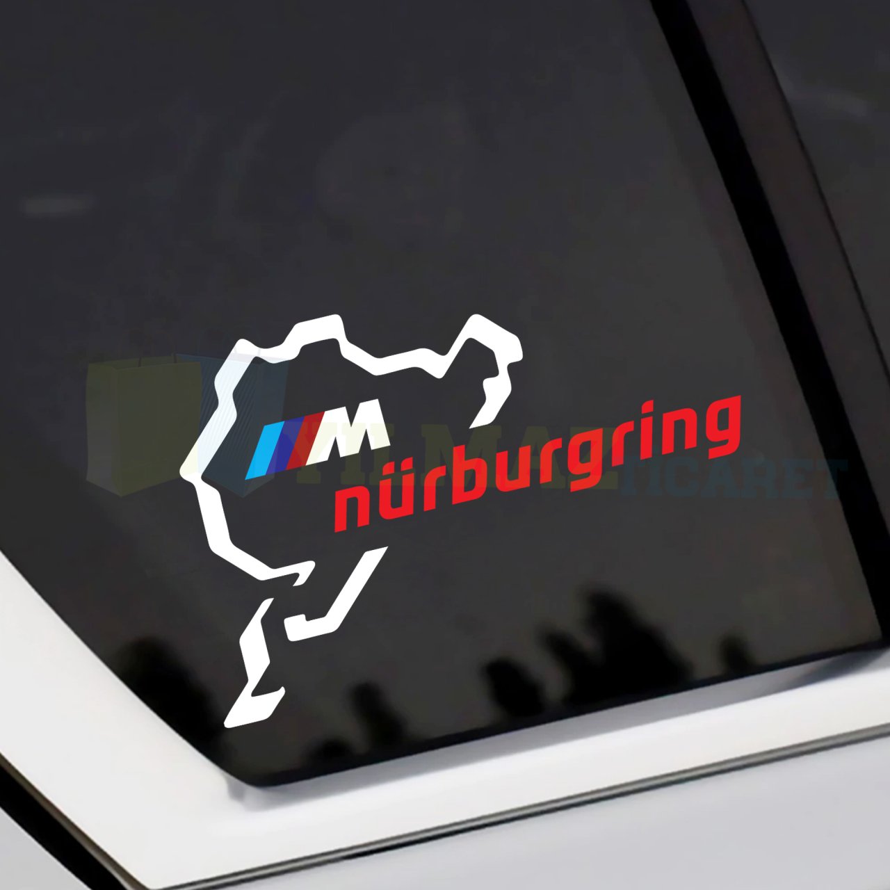 Bmw M Logo Nürburgring Oto Sticker Arma Araba Yapıştırma Etiket