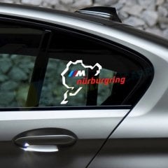 Bmw M Logo Nürburgring Oto Sticker Arma Araba Yapıştırma Etiket