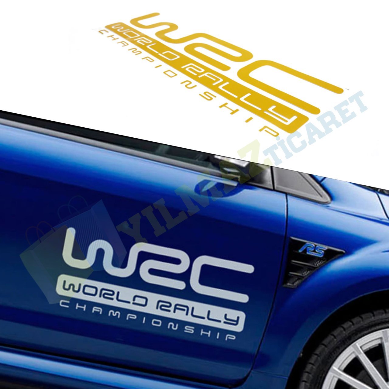 Wrc Dünya Rally Oto Sticker Araba Yapıştırma Kaliteli Folyo